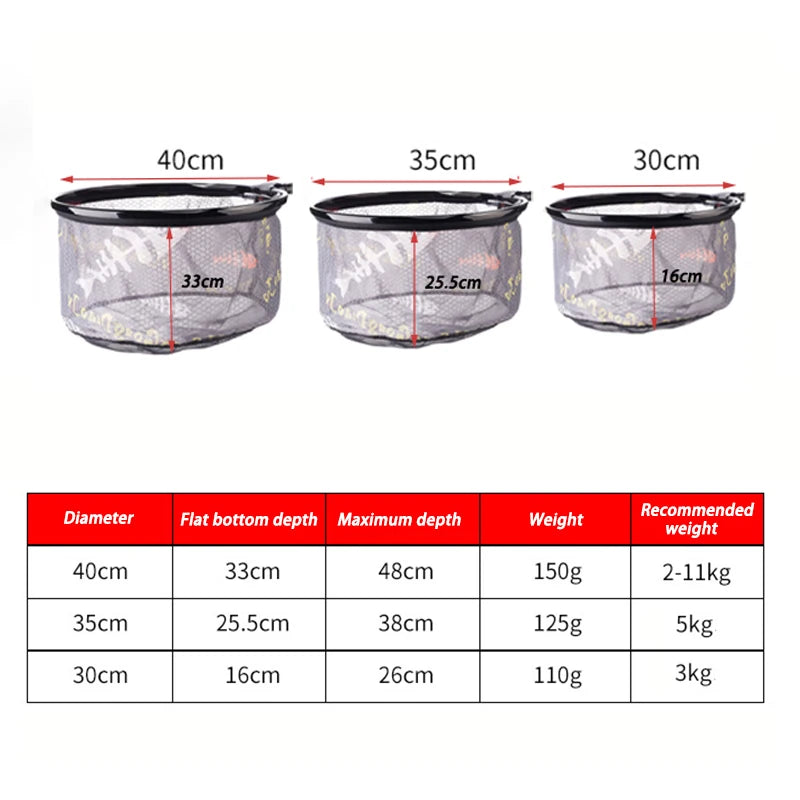 Fishing Net Head Carbon Anti-hook Fishing Net Ultra Light Titanium Alloy Solid Deepening Fishing Net Fishing Tool Accessories