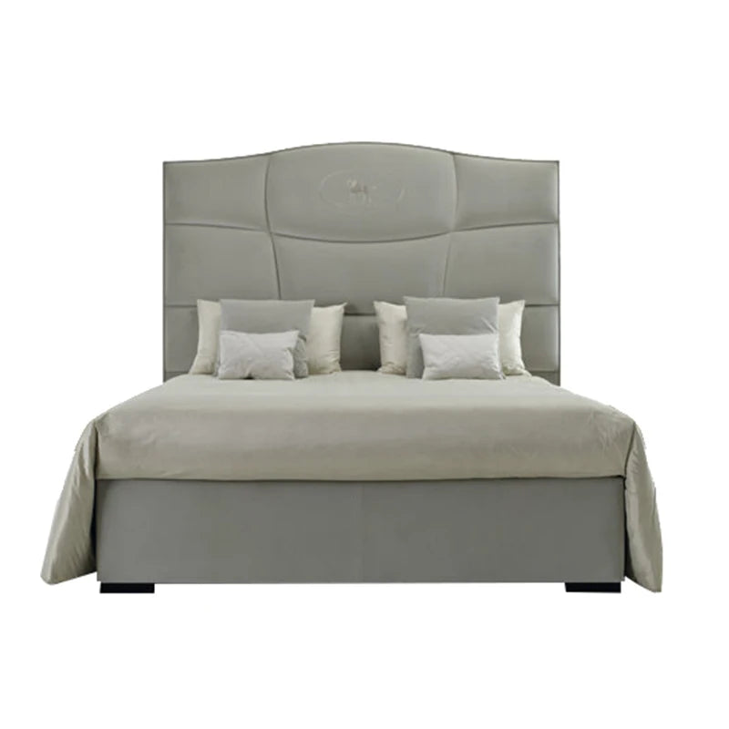 Italian design soft fabric or leather king & queen sizes bedroom beds bedding set luxury double hotel bed