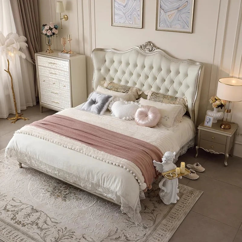 Double Modern Beds Wooden Floor Space Saving Comfortable Beds Soft Design Large Camarotes Para Dormitorio House Accessories