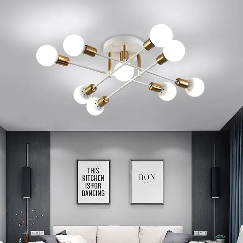 LED Lighting Modern Creative Warm Romantic Minimalist Golden Bedroom Personality Living Room Dining Room Ceiling Lamp