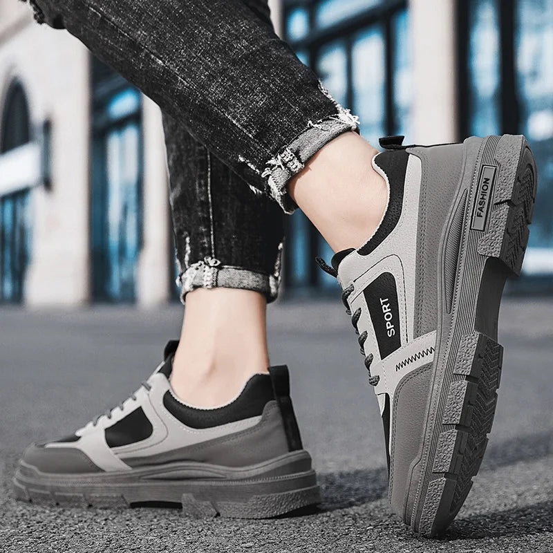 Men's shoes four season new soft-sole non-slip casual shoes outdoor walking shoes fashion student sports shoes male tooling shoe
