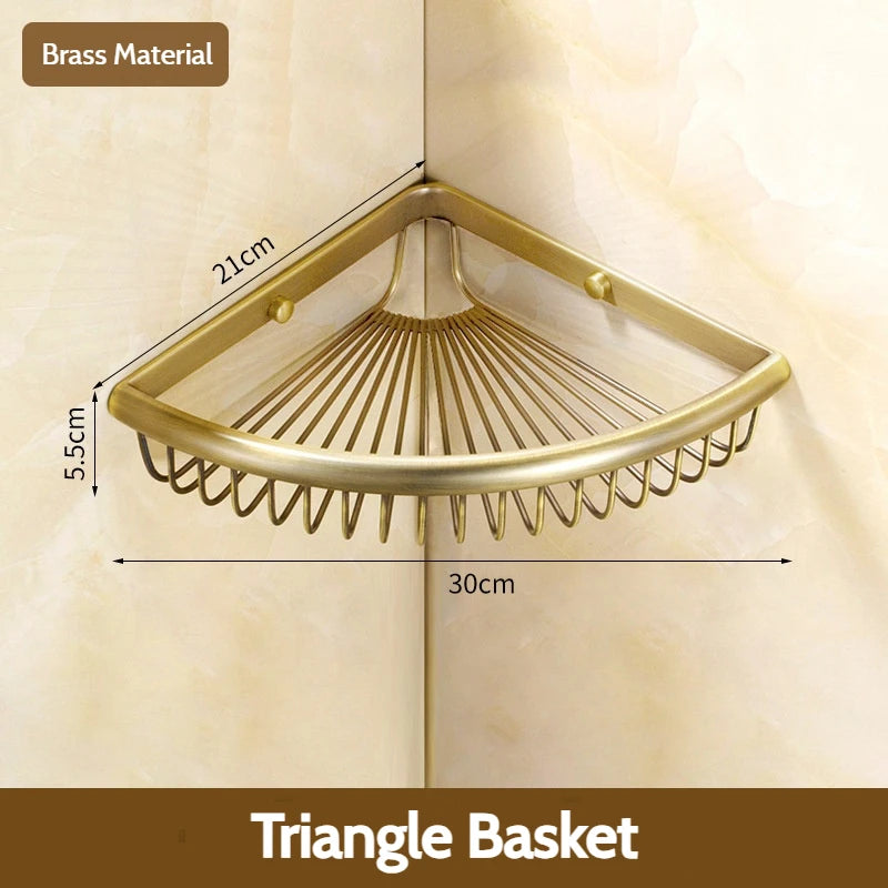 Antique Brushed Brass Bathroom Accessories Sets Towel Shelf Toilet Paper Holder Soap Holder Towel Rack Bathroom Hardware Sets