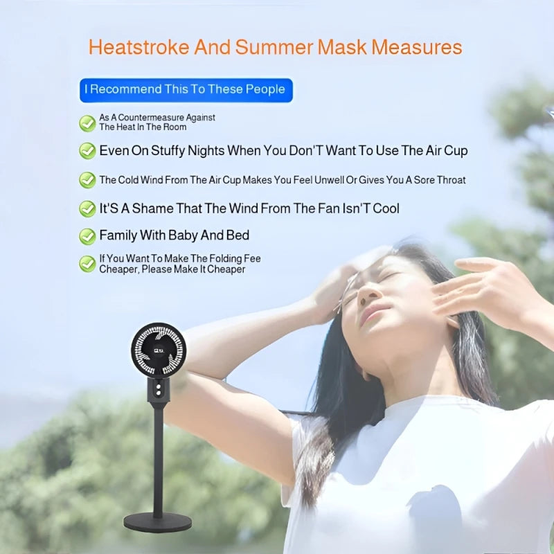 Silent Electric Fan Powerful Wind Collection Rapid Flow Natural Air Delivery Power Saving Desktop Floor Home Air Circulation Fan