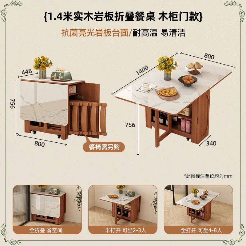 Modern Simple Dining Table Luxury Style Decoration Folding Tables Minimalist European Mesas Pegables Portatil Kitchen Furniture