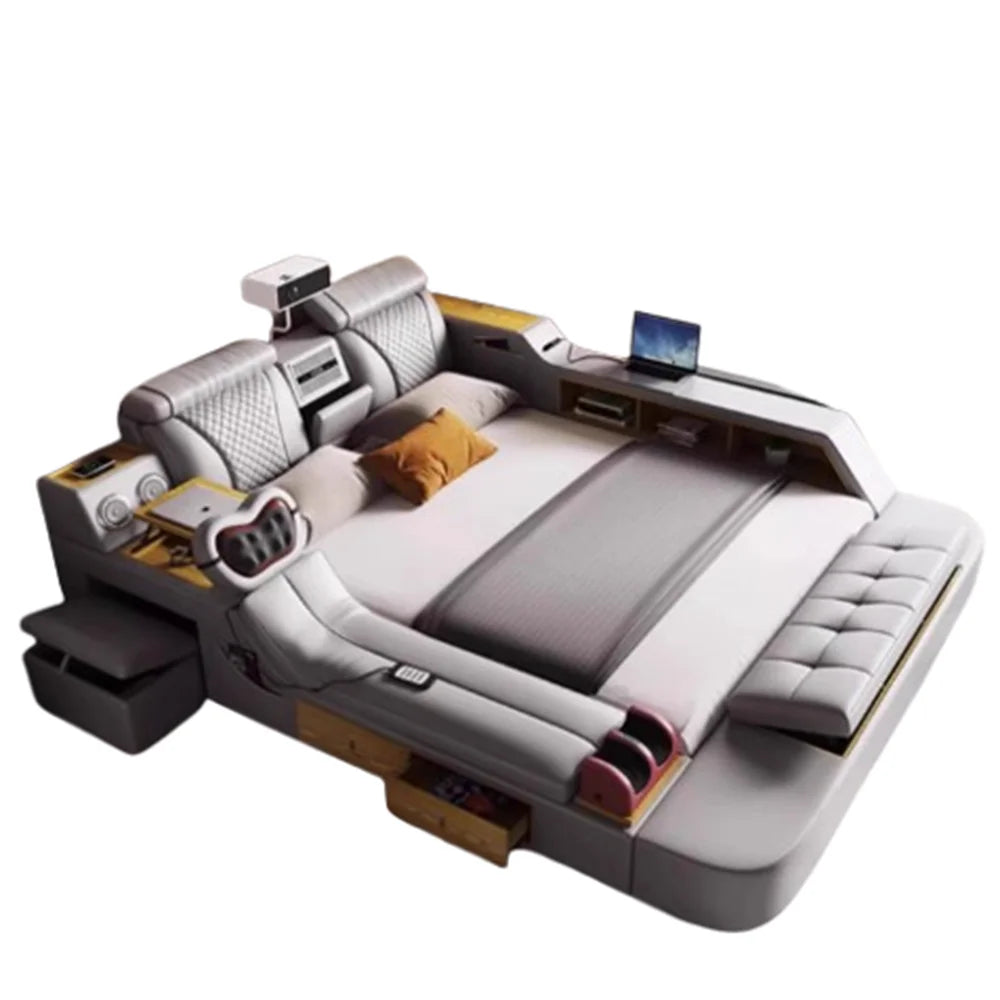 Dressing Reading Bed Organiser Electric Fancy Massage Frame Bed Headboards Smart Queen Mobili Per La Casa House Accessories