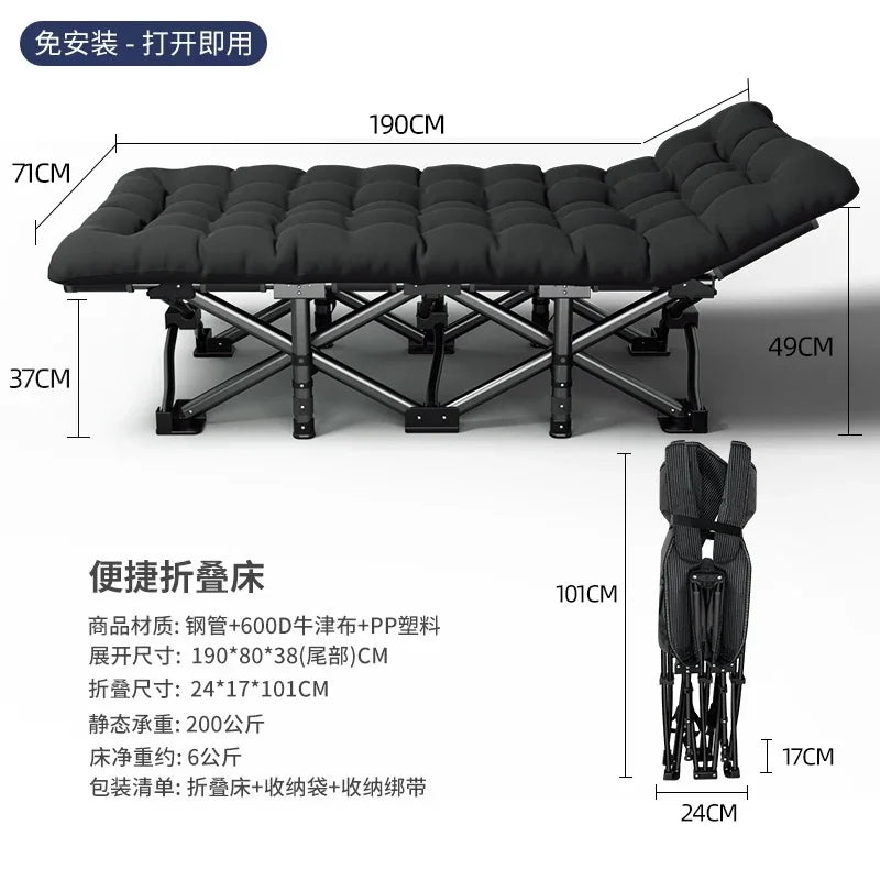 Space Saving Single Bed Frames Lazy People Balcony Siesta Foldable Bed Outdoors Balcony Minimalism Base De Cama Home Furniture
