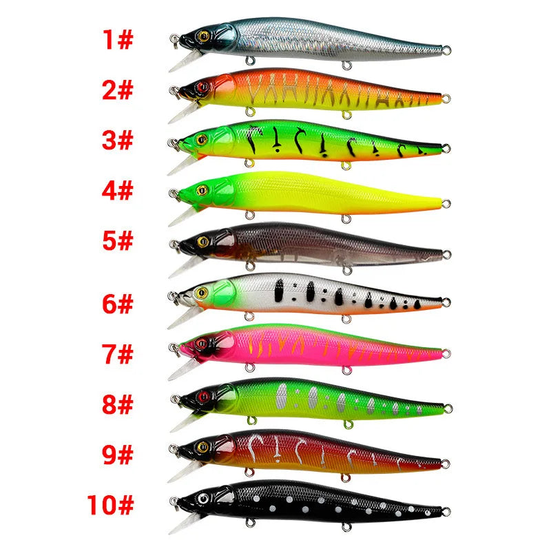 Fishing Lure 11.5cm/14g Artificial Bionic Swing Hard Bait Tackle 3D Eyes Hook Wobbler Carp Fishing Pesca for Bass Pike 5/10Pcs