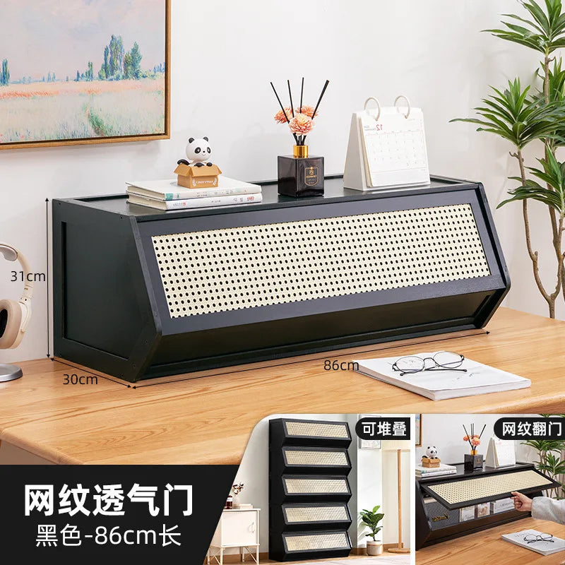 Multi functional stackable storage cabinet with lid, miscellaneous storage box, household storage box, bedside cabinet