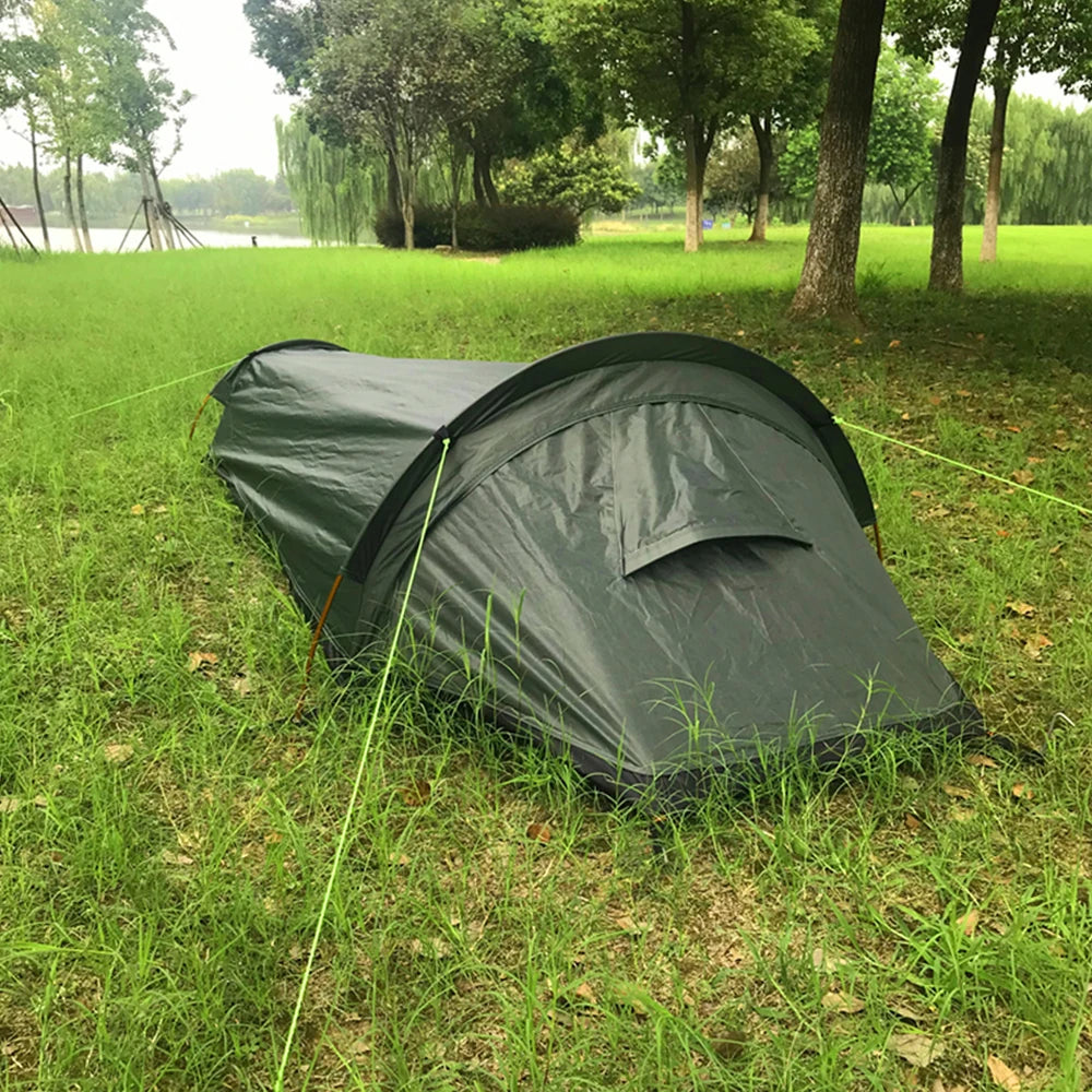 Backpacking Tent Outdoor Camping Sleeping Bag Tent Lightweight Single Person Sleeping Tent for Outdoor Camping Travel Hiking