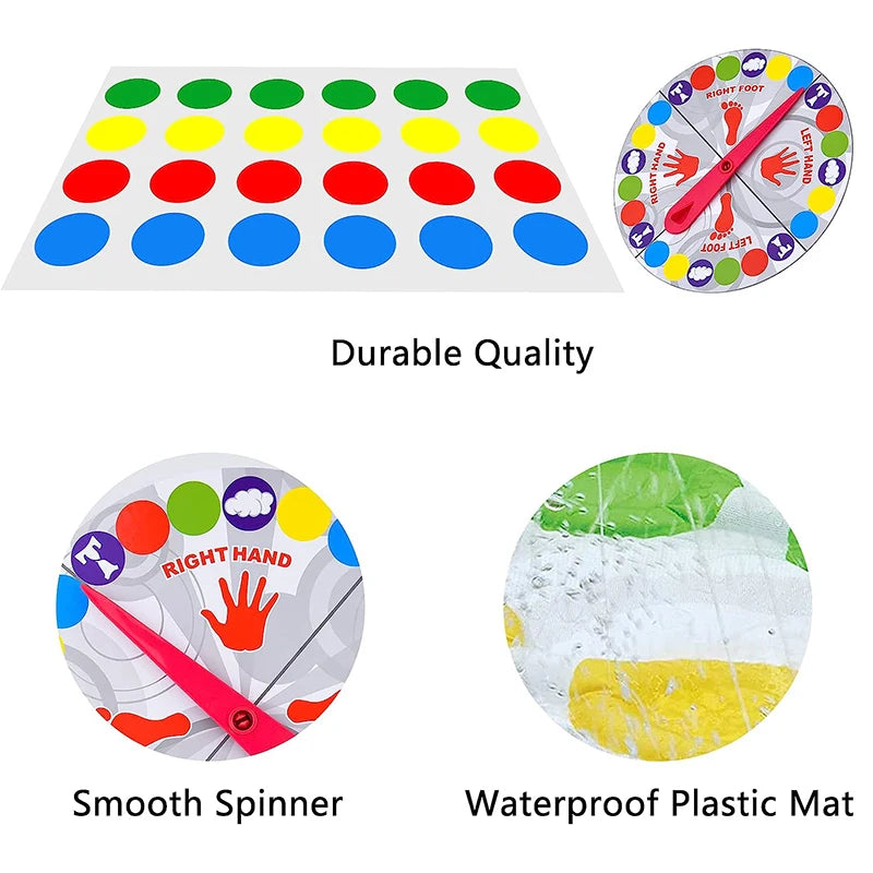 Fun Lndoor And Outdoor Twister Game Classic Board Game Twist Children's Body Adult Sports Interactive Family Friends Party Toys