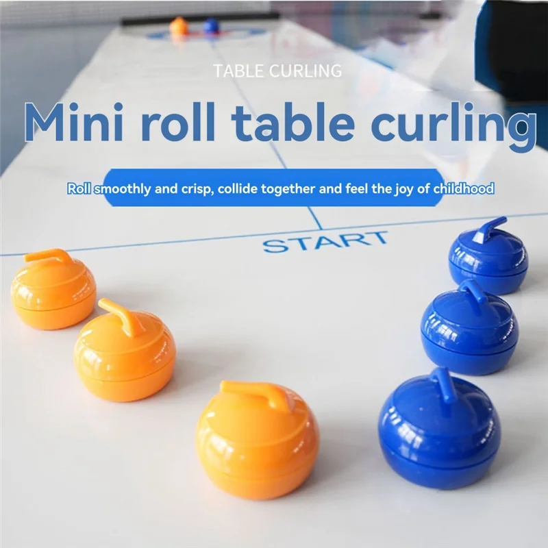 B87B-Indoor Desktop Curling Game Magnetic Indoor Board Game With Eight Stones For Kids And Adults