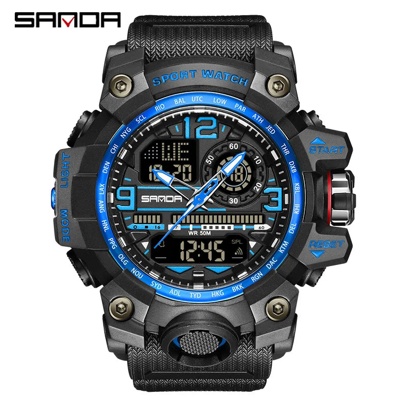 Men's Watches Top Brand Luxury 5ATM Waterproof Sport Military Wristwatch Quartz Watch for Men Clock Relogio Masculino 6024