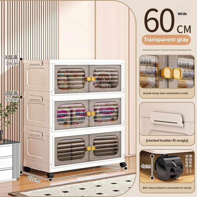 Household living room, toy cabinet, storage rack, storage cabinet, folding storage box, snack cabinet, finishing box.