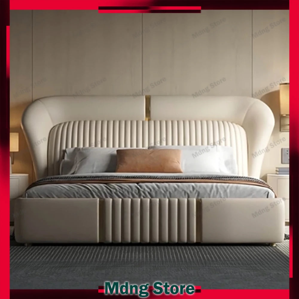 Adults Queen Size Bed Unique Modern Aesthetic White Queen Bed Storage Lounge Muebles Para El Hogar Bedroom Furniture Accessories