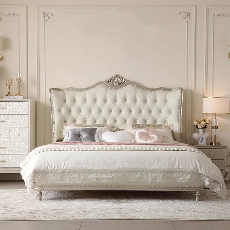 Double Modern Beds Wooden Floor Space Saving Comfortable Beds Soft Design Large Camarotes Para Dormitorio House Accessories