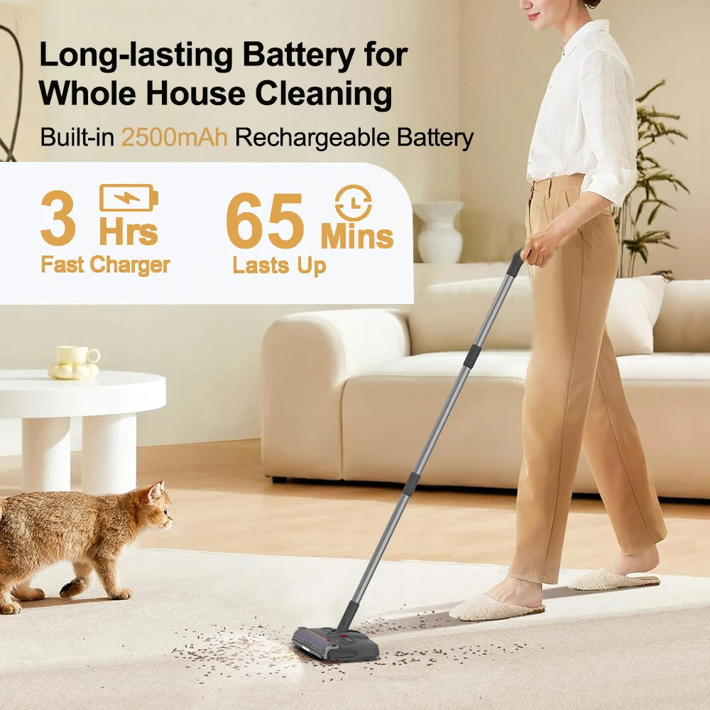 Electric Sweeper Handheld Floor Sweeper Cordless Portable Electric Mop Rechargeable Mopping Cleaning Machine for Floor Carpet