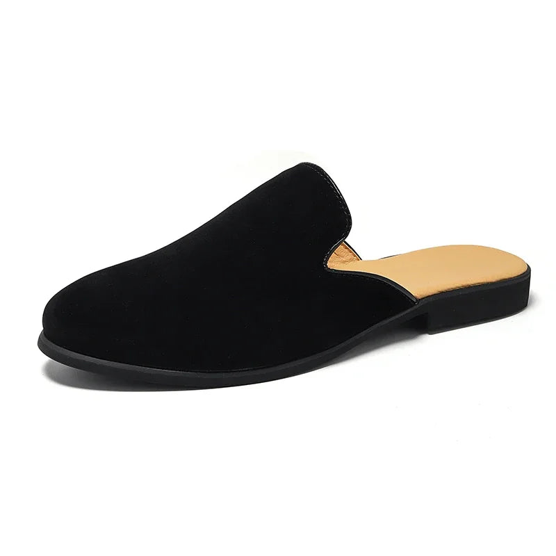 White Men’s Half Shoes For Men Shoes Mules Casual Designer Shoes Fashion Loafers Luxury Black Slippers 2025 Zapatos Hombre
