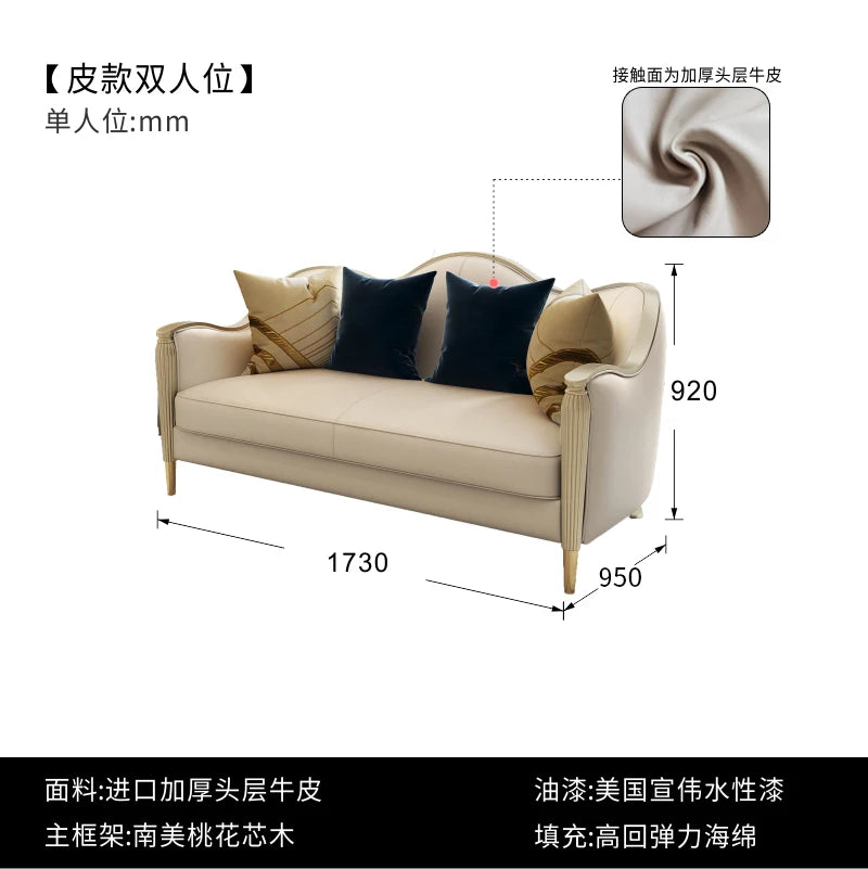 Classic Waterprof Sofa Designer Adults Romantic Cushion Sofa Elegant Living Room Muebles Para Habitacion Home Accessories
