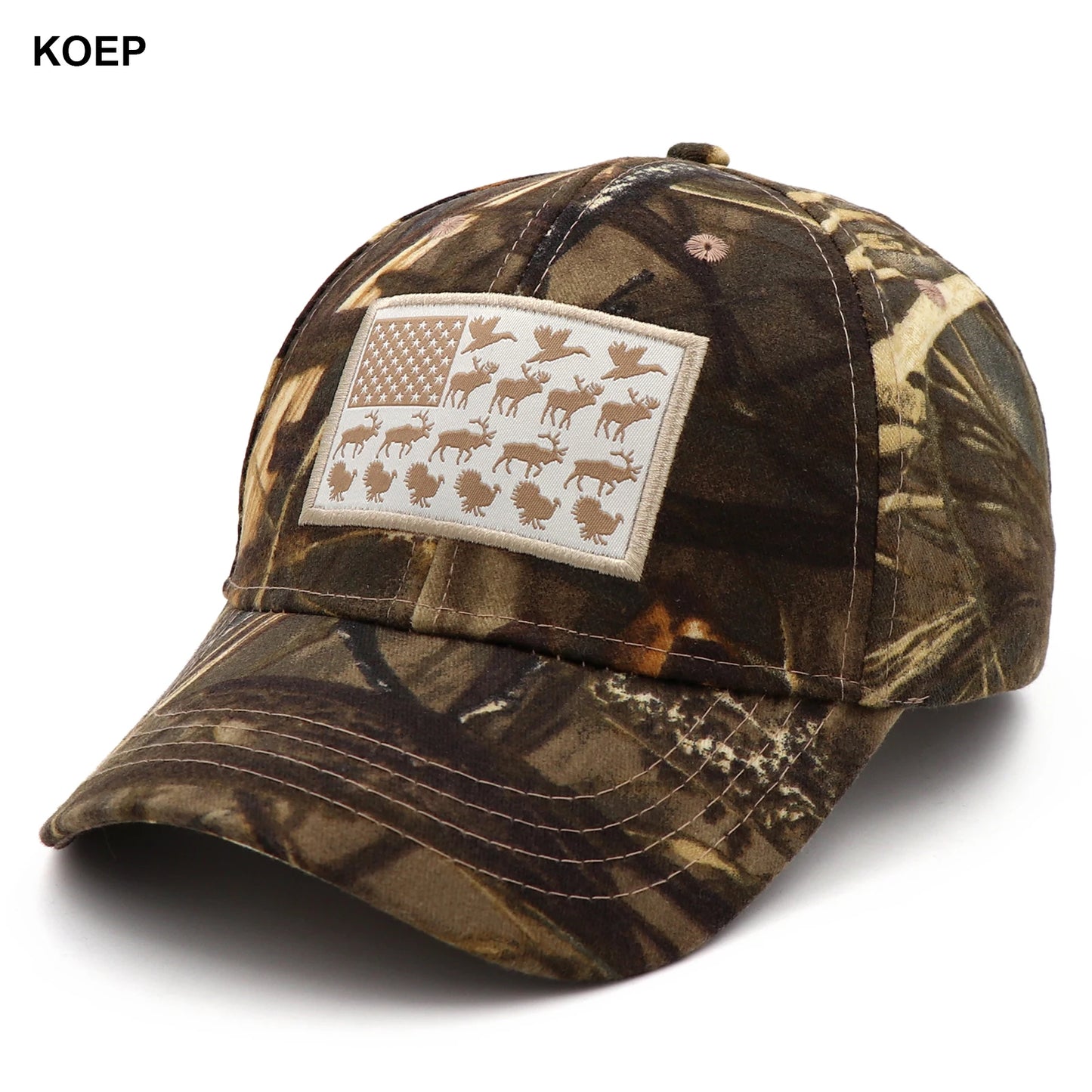 KOEP Hunting Style American Flag CAMO Baseball Caps Casquette Camouflage Cap Men Outdoor Fishing Hat Hunting Dad Hats