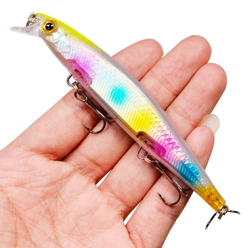 Fishing Lures 11cm 12.5g Sinking Minnow Wobblers Plastic Artificial Baits With 3 Hook For Bass Pike Carp Swimbait Fishing Tackle