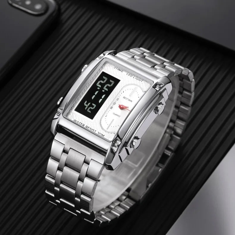 Wrist Watches For Men Top Brand Luxury Golden Men Watches Gold Big Male Wristwatch Man Square Golden Dial Relogio Masculino