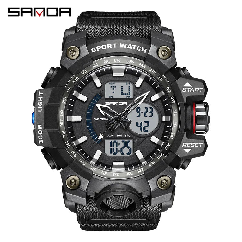 Men's Watches Top Brand Luxury 5ATM Waterproof Sport Military Wristwatch Quartz Watch for Men Clock Relogio Masculino 6024