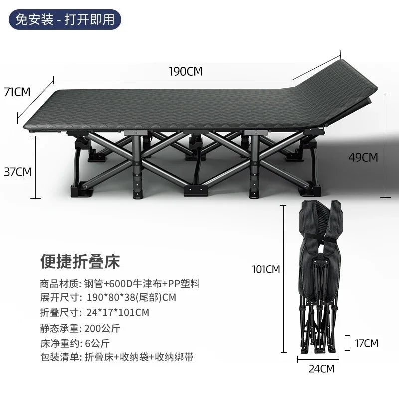 Space Saving Single Bed Frames Lazy People Balcony Siesta Foldable Bed Outdoors Balcony Minimalism Base De Cama Home Furniture