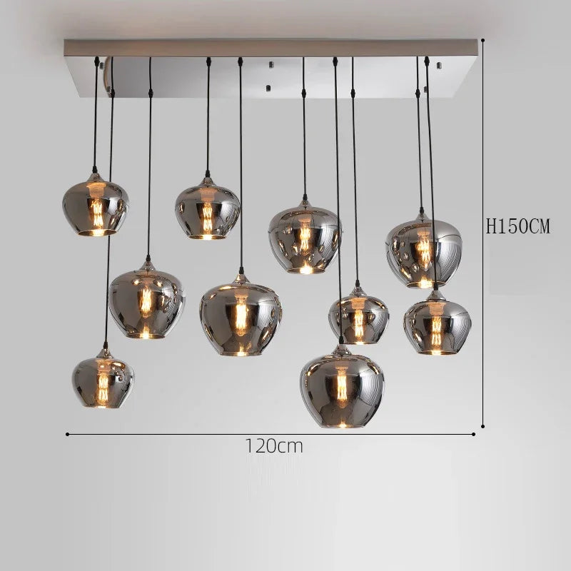 Home decoration chandelier dining room Pendant lights indoor lighting light fixture Ceiling lamps salon fancy lighting glass