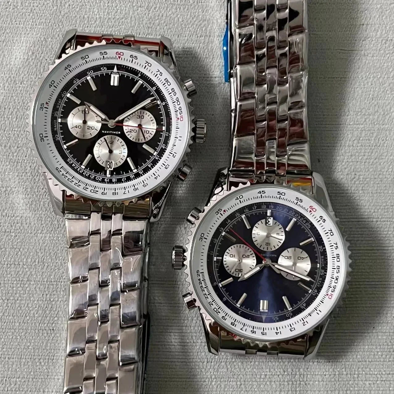 Stylish Automatic Chronograph Watch for Men Multifunctional Date Display Boutique Stainless Steel Luxury Business Leather Quartz