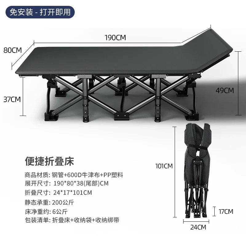 Space Saving Single Bed Frames Lazy People Balcony Siesta Foldable Bed Outdoors Balcony Minimalism Base De Cama Home Furniture