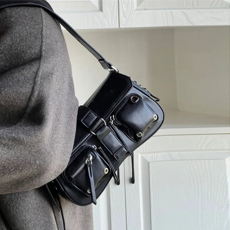 Women's bag 2025 fashion new bag popular PU material high-end feeling baguette bag leisure commuting bag single shoulder bag