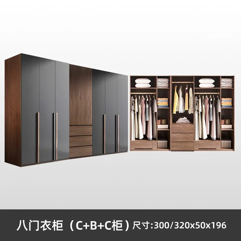 Chest Drawers Armored Living Room Cabinets Double Wardrobe Closet Simple Small Bedroom Storage Organizer Assembly For Clothes