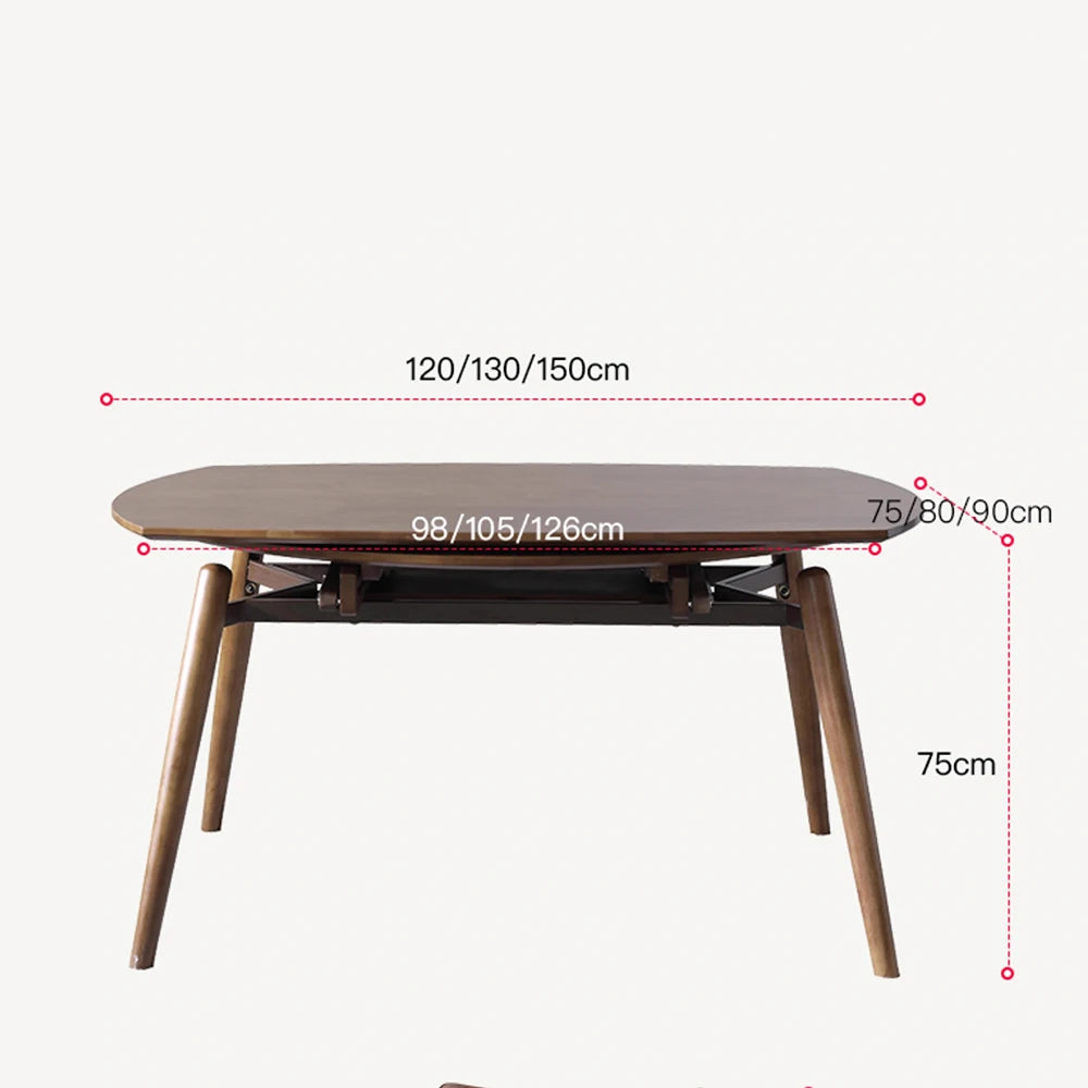 Household Living Dining Table Luxury Extendable Heat Resistance Dining Table 8 Seater Retro Style Mesa Plegable Home Decoration