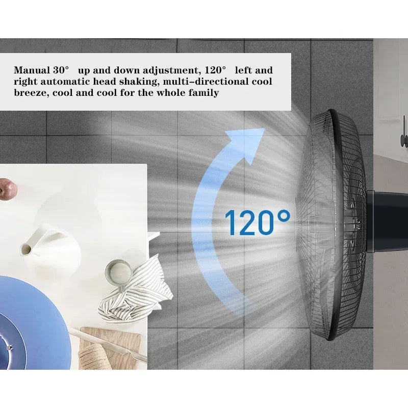 Household Energy-Saving Electric Fan 16-Inch Wall-Mounted Fan Mechanical Version / Smart Version With 3 Adjustable Wind Speeds
