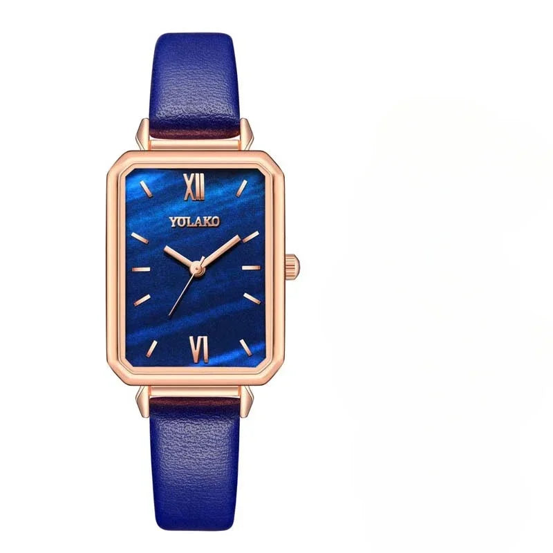 Women Watches Rectangle Quartz Watch Ladies Fashion Retro Compact Creative Striped Dials Wristwatches Relogio Mujer No Bracelet