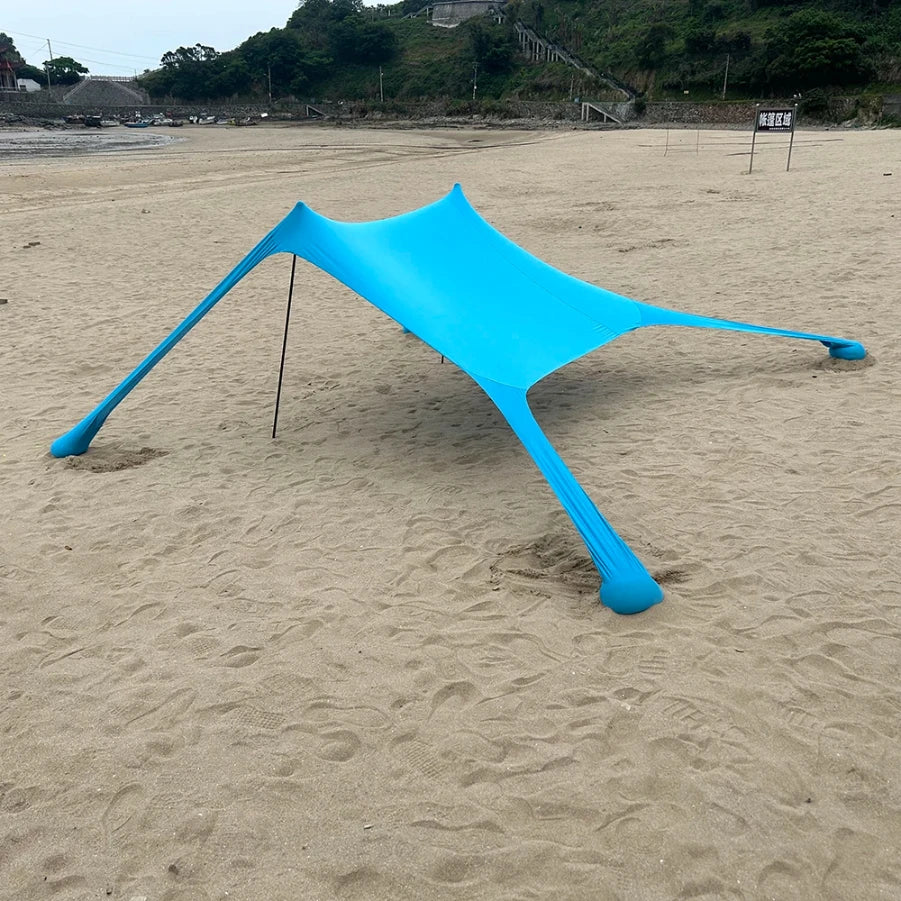 Beach tent Outdoor Beach Tent Sun Shelter Camping Shades Tents Windproof One-piece Beach Canopy Tents Portable Family Tent