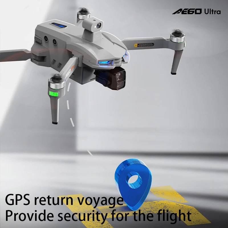 AE60 professional dron 7.2-inch touch screen RC 12KM drone with 8K dual cameras three-axis gimbal 5G GPS avoiding Quadcopter