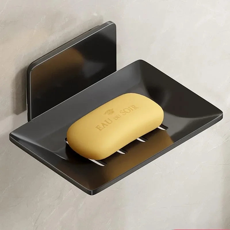 Bathroom Aluminum Alloy Soap Dish Free-Punching Wall Mounted Soap Sponge Holder Organizer Accessories Kitchen Soap Holder