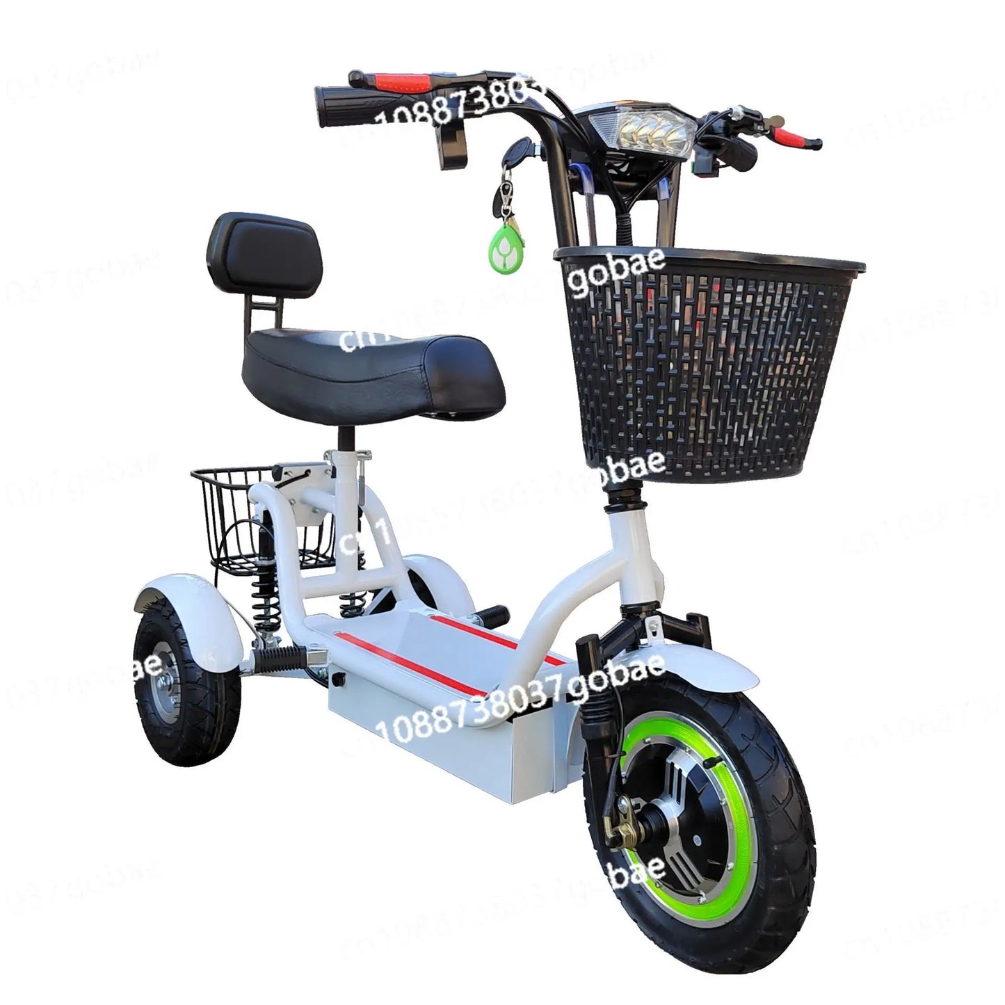 New electric tricycle 12-inch portable scooter for men and women for adults folding mini small three-wheeled electric car