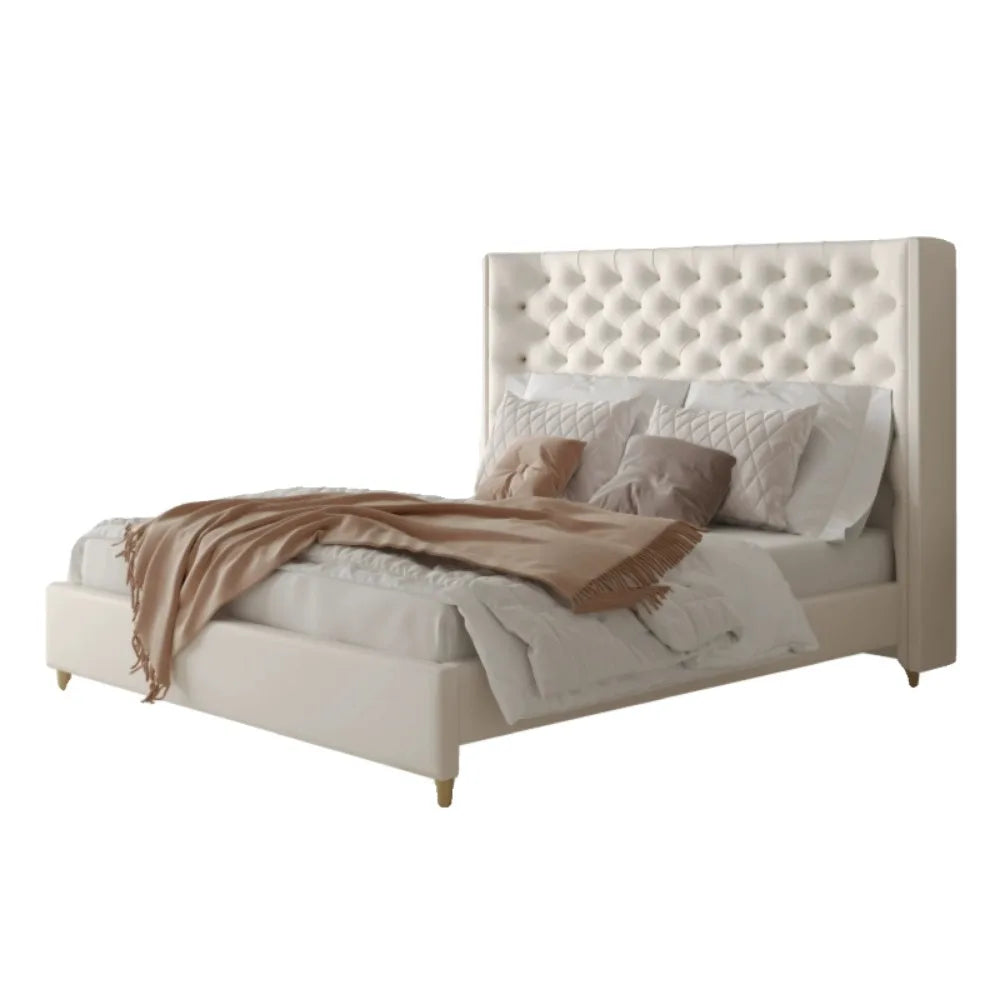 European Teenage Girls Bed Double Aesthetic Sleeping Upholstered Bed Frames Lounge Cama De Lujo Para Dormitorio Furnitures