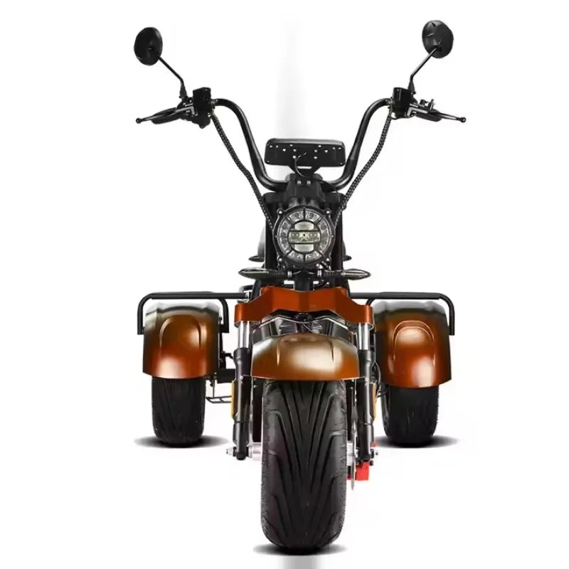 Clark is hot selling Unisex 3-Wheel Electric Tricycle Citycoco EEC Approved Electric Dirt Bike Scooter and Motorcycle 2000w Powe