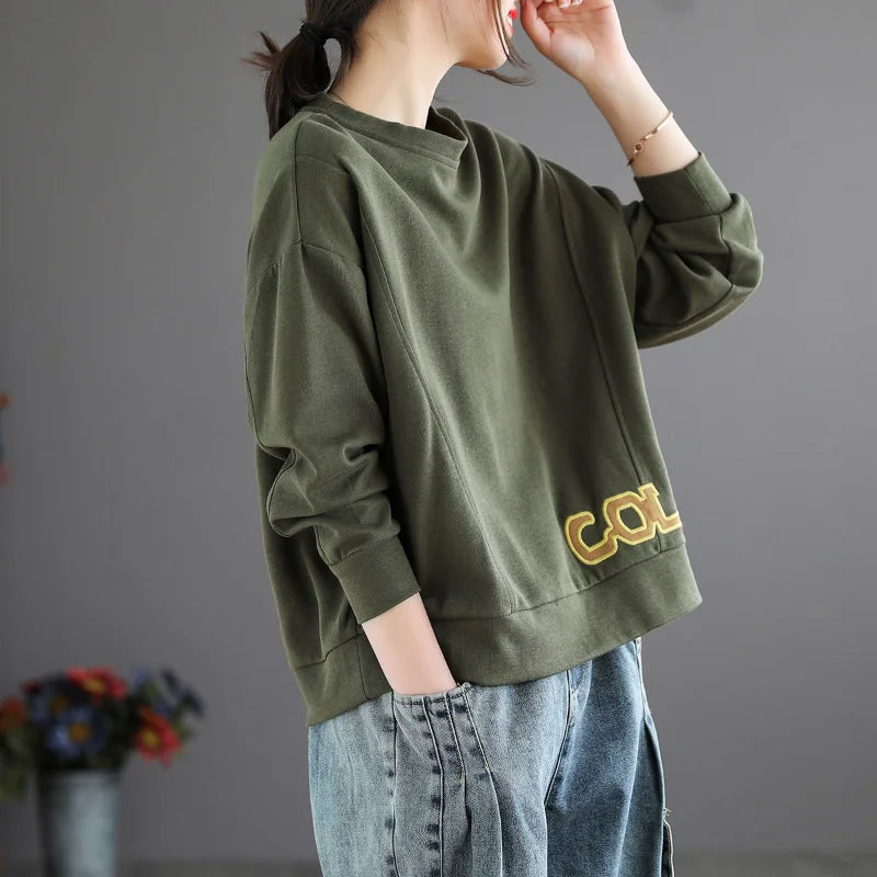 Women's Clothing Tops Autumn Long Sleeve Loose Casual