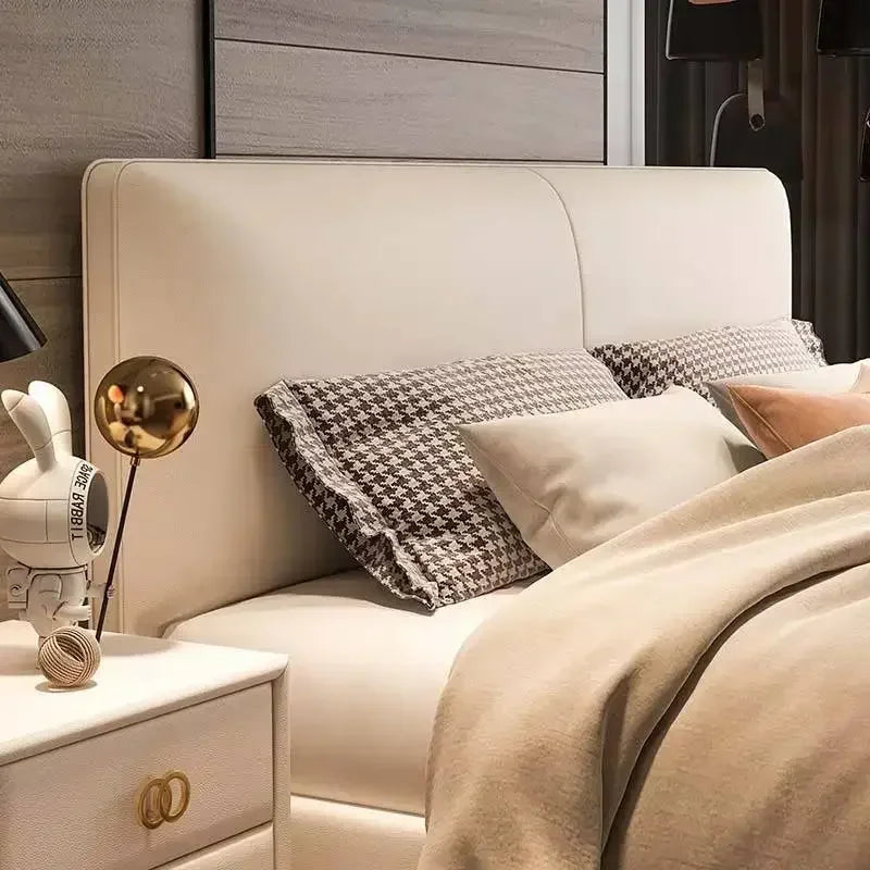 Elegant Nordic Platform Bed Tall Pretty Unique Wood Modern King Bed Bases Bedroom Lit Pliable Camas Queen Size Furniture Home