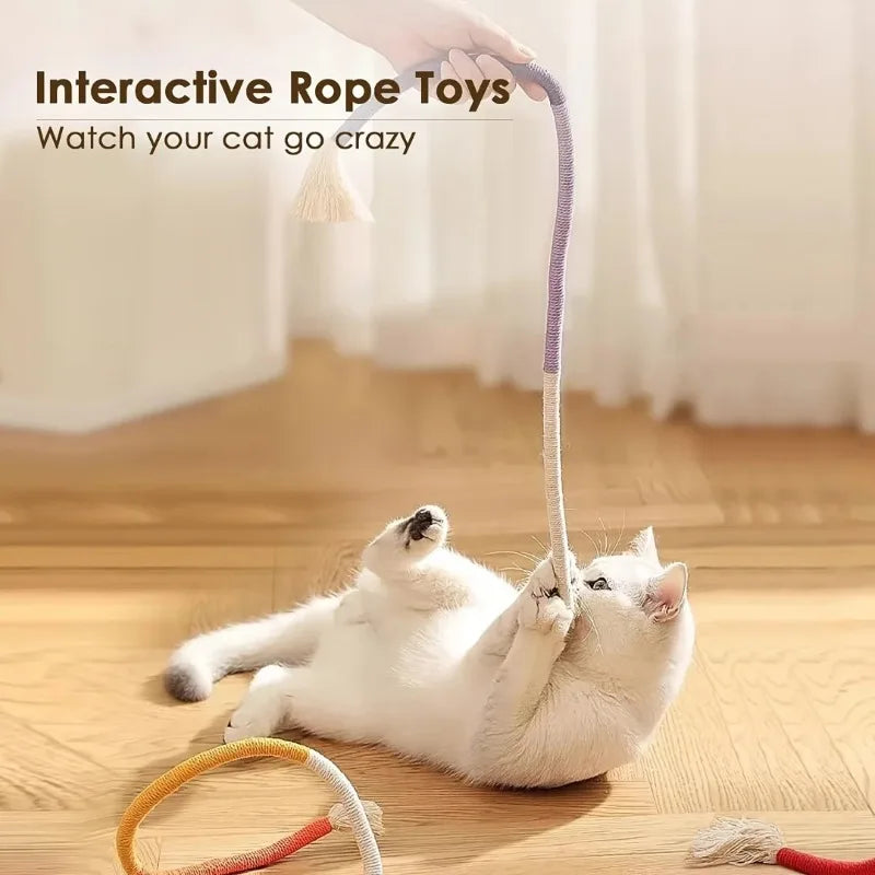 Cat Bite Rope Mute Self-hi Bite-resistant Grinding Stick Kitten Toy New Cat Stick Gutta Percha Toy Catnip Pet Toys Pet Products