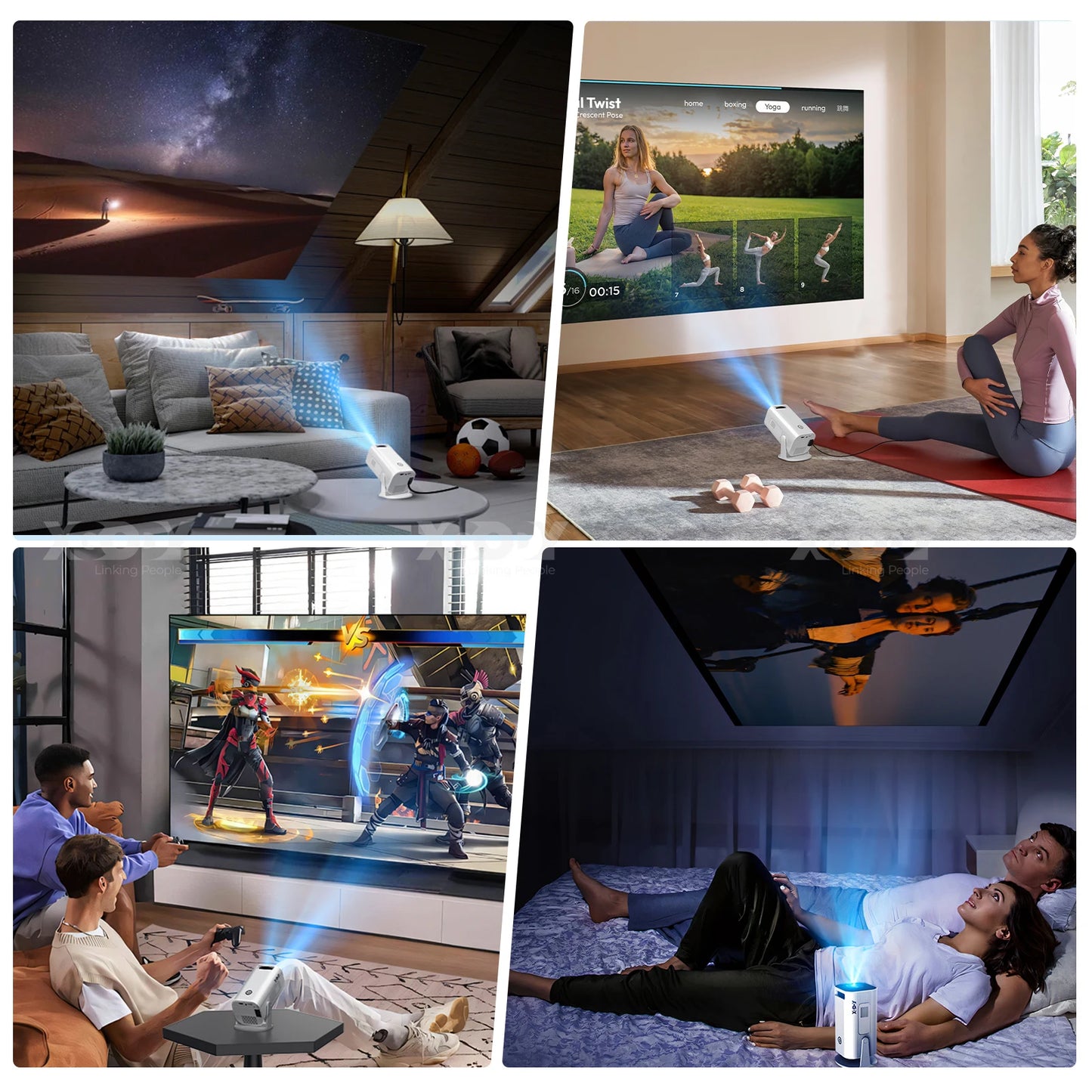 XGODY Mini 4K Projector HD 1080P Support 5G WiFi BT 10000LM Projector HDMI Beamer Home cinema Theater Auto Keystone Correction