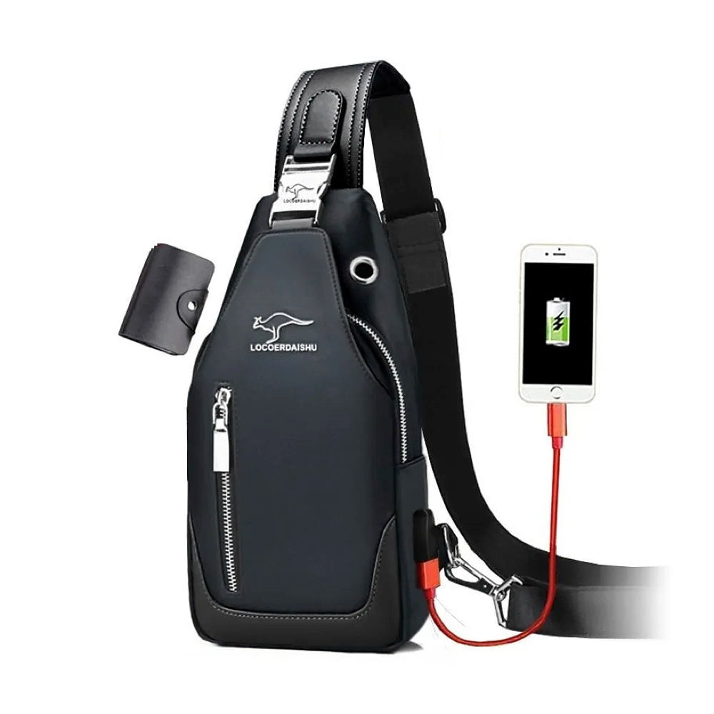 Men's Chest Bag New Fashion Korean Style Casual Sports Water Proof Oxford Chest Crossbody Bags for Men Shoulder Messenger Bag