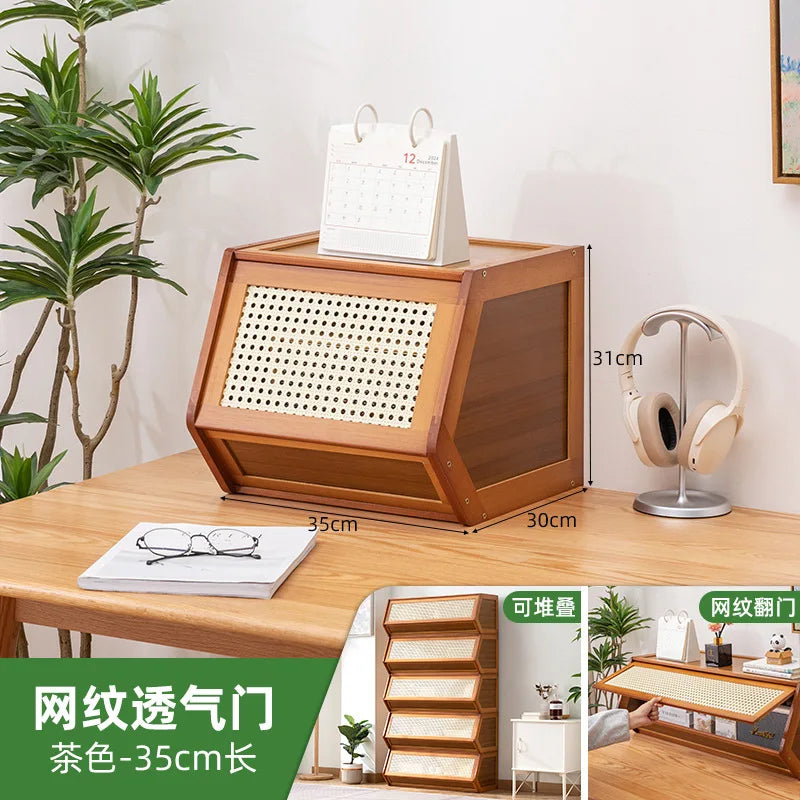 Multi functional stackable storage cabinet with lid, miscellaneous storage box, household storage box, bedside cabinet