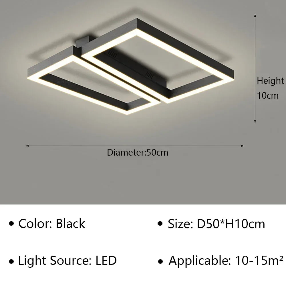Nordic Modern Designer Minimalist Whole House Ceiling Light Living Room Bedroom Dining Home Decor Dimmable LED Lighting Fixtures