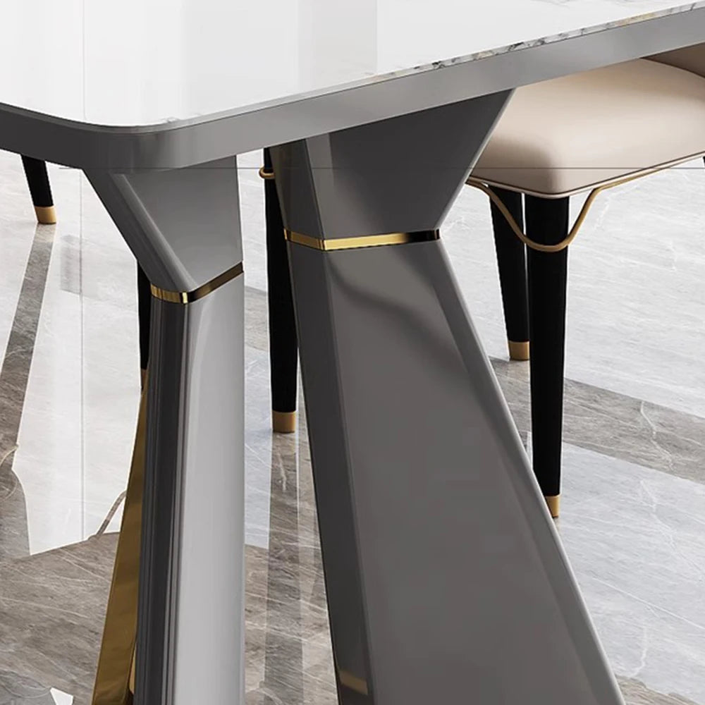 Modern Living Dining Table Luxury Italy Rectangle Waterproof 8 People Dining Table Legs Metal Moveis Para Casa Home Accessories