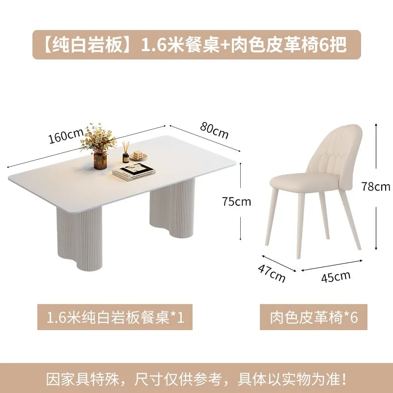 Rectangle Modern Dining Table Luxury Balcony Nordic Breakfast Dining Table Waterproof Design Muebles De Cocina Furnitures